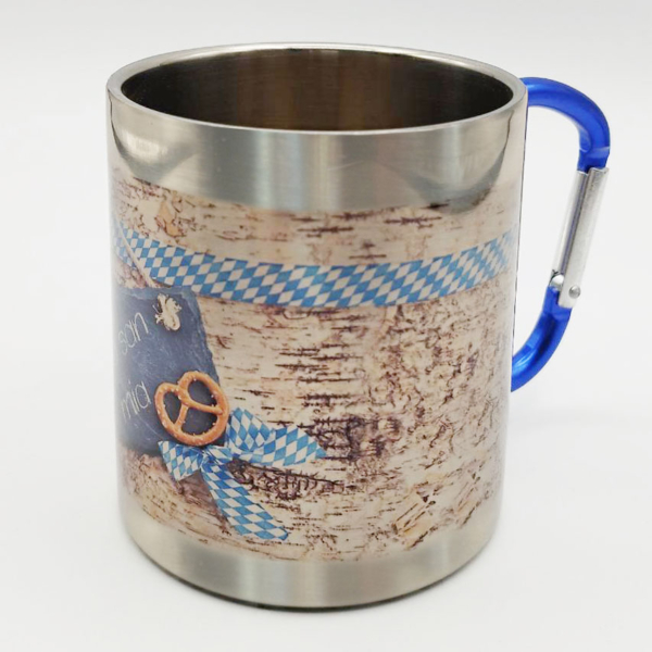 Karabiner Tasse Edelstahl – Bild 2