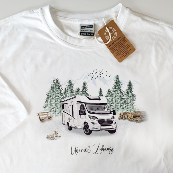 T-Shirt "Überall Zuhause" Teilintegriert