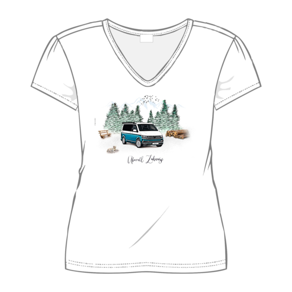 T-Shirt "Überall Zuhause" Bus – Bild 4