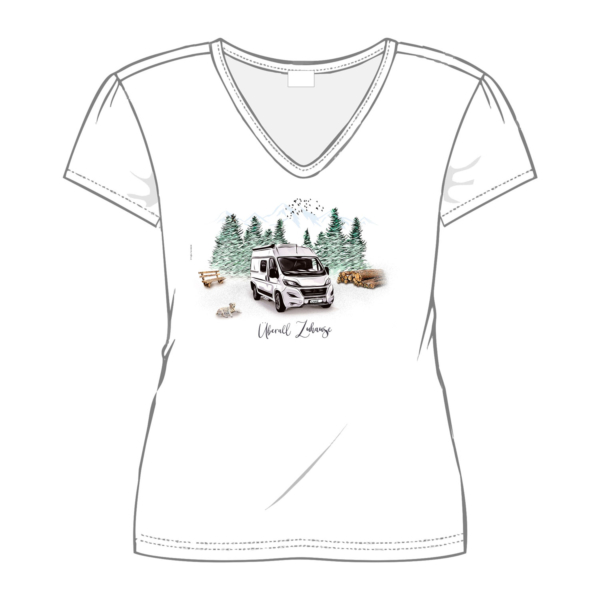 T-Shirt "Überall Zuhause" Kastenwagen – Bild 4